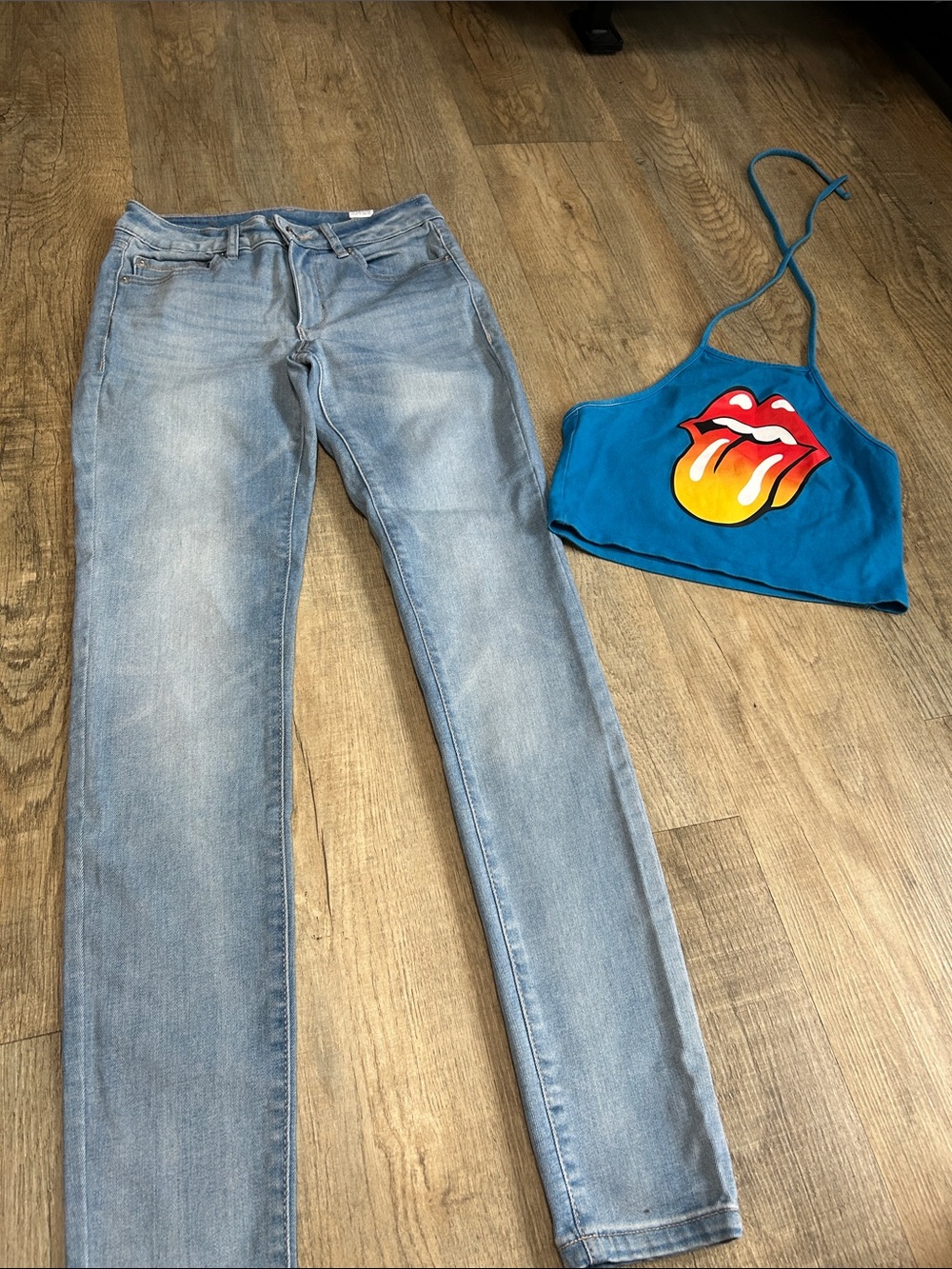 Light Blue Women's Jeans - Classic Slim Fit High waist